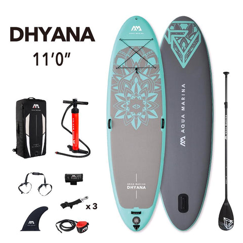 Aqua Marina Dhyana Yoga 11' iSUP With Paddle And Safety Leash